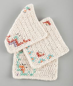 cross stitched cloths