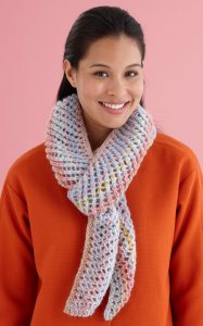 Diagonal Lacy Scarf