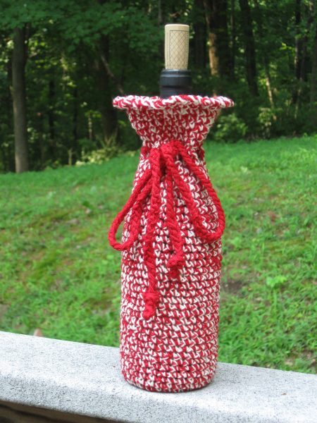 Red and White Wine Bottle Cover