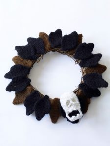 Halloween Scream Felted Wreath