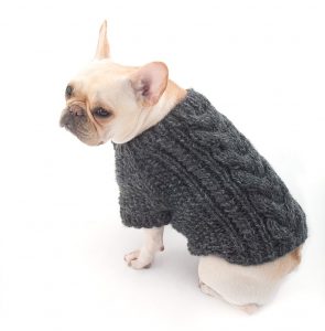 Cabled Dog Cardigan