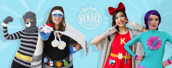 Charity Crafters called Yarn Heroes in Costumes