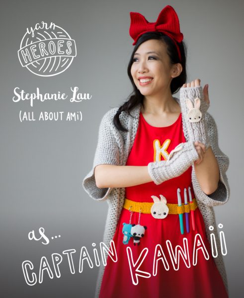 Charity Crafter All About Ami as Yarn Hero Capatain Kawaii