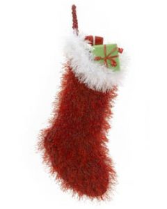Furry Santa Stocking (Crochet)