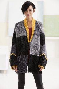 Color Block Cardigan Knit