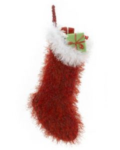 Fuzzy Santa Stocking (Knit)