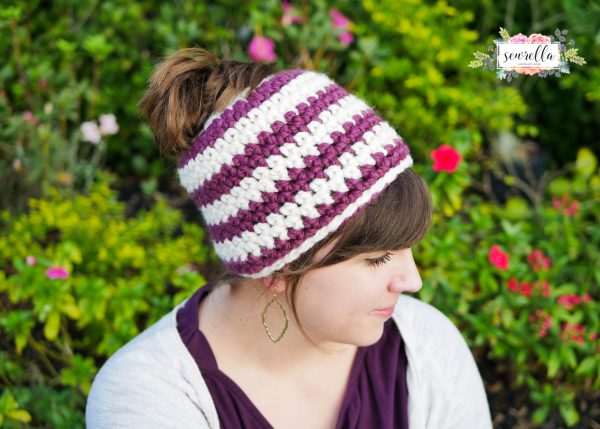 Messy Bun Hat Crochet