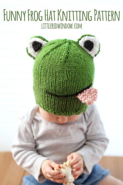 Funny Frog Hat Knitting Pattern