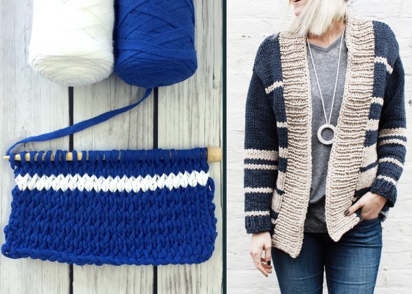 Knit in Blue color Sweater