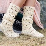 crocheted footwear