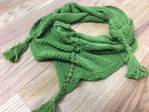 how to knit a triangle shawl