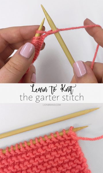 Learn to Knit the garter stitch