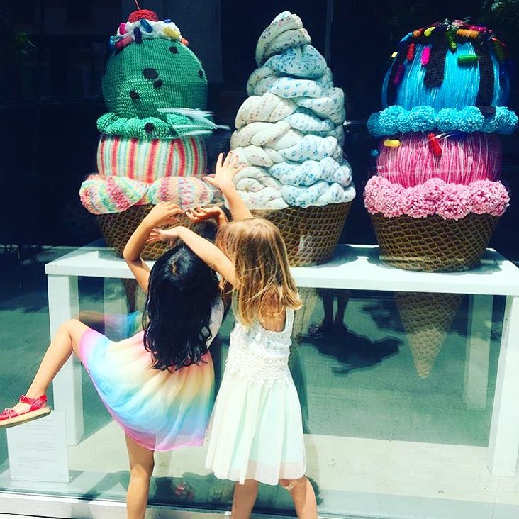 CMA Embraces Summer with Giant Yarn Ice Cream Cones