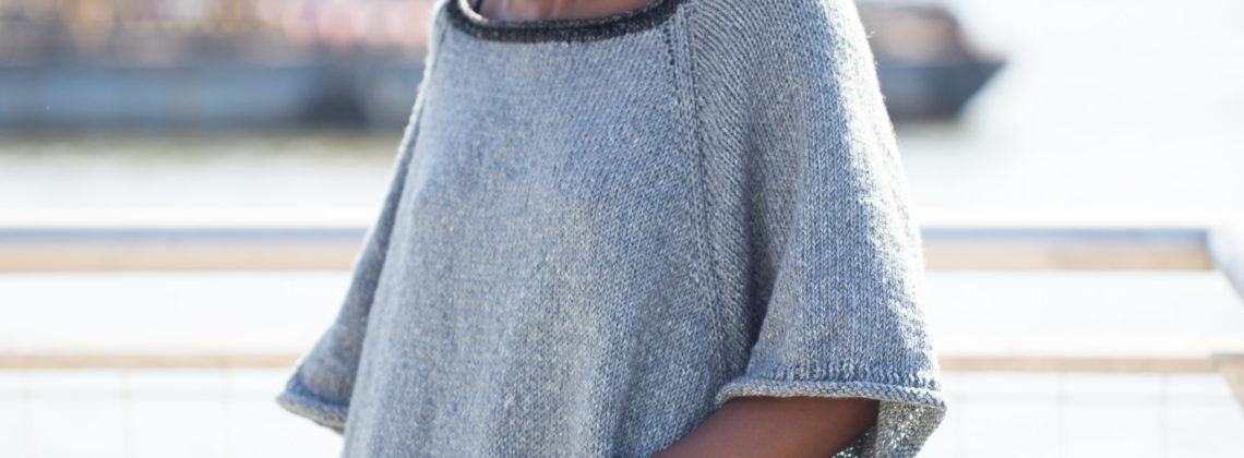 Denim for Days! The New Piero Poncho in Jeans® Yarn