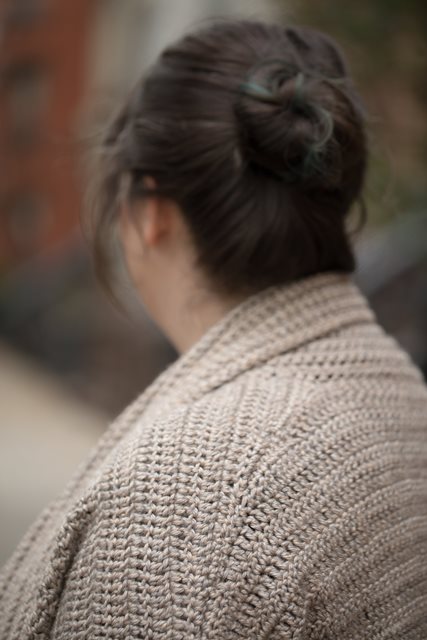 Cardigan with Collar Back View