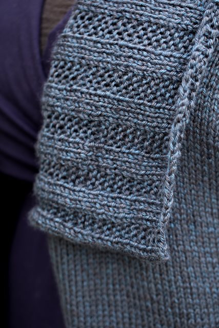 Easy Cardigan knit with Heartland Yarn Pattern Detail