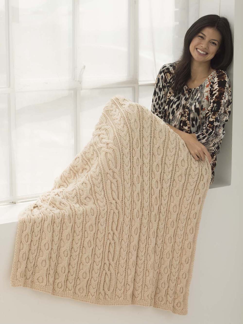 Dancing Cable Afghan Knit