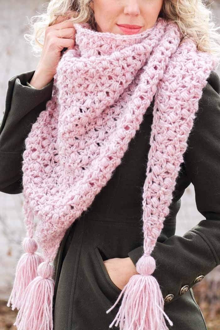 At First Blush Triangle Scarf Crochet Kit