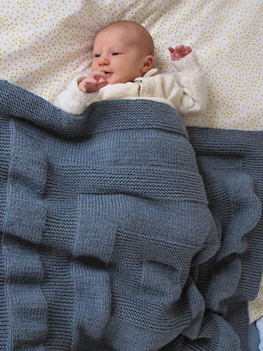 Concentric Squares Baby Blanket