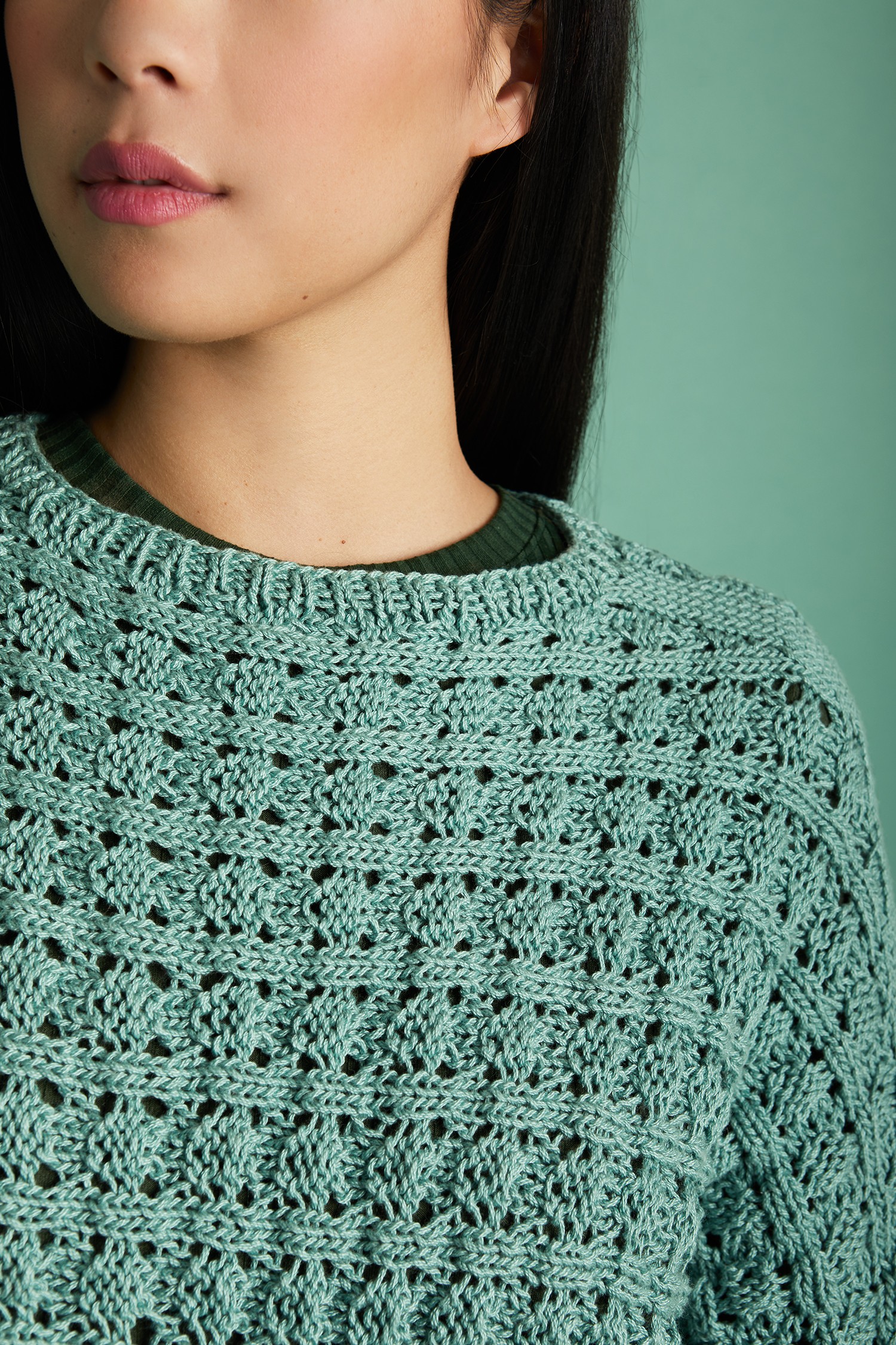 Close up of Eyelet Top