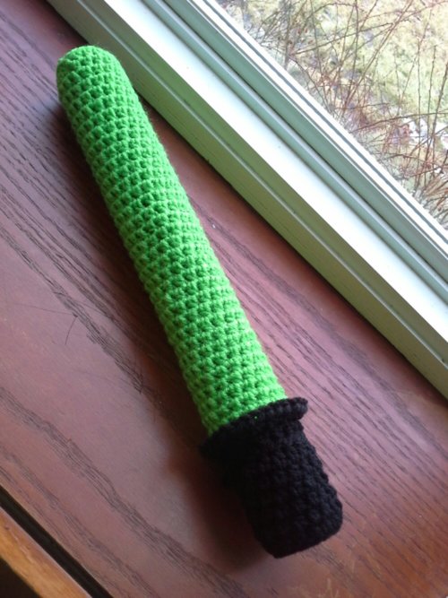 Crocheted Lightsaber by The Sparkly Toad