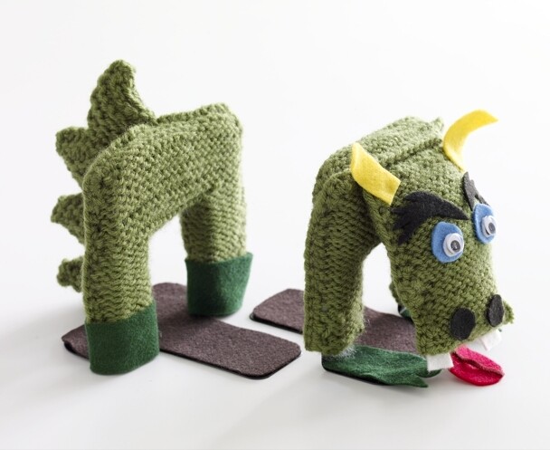 Dragon Bookends Knit