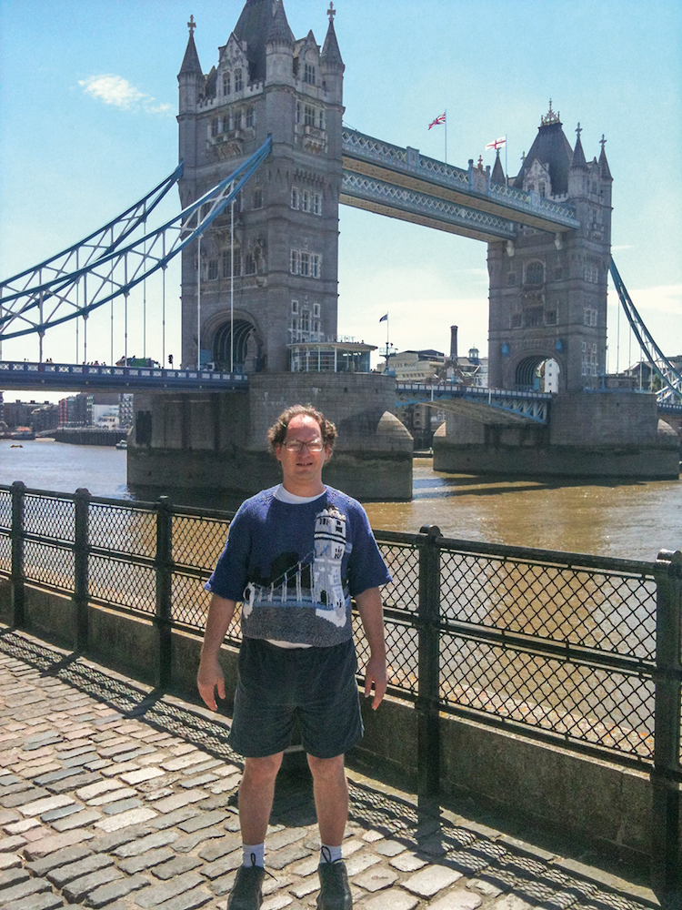 Sam at London Tower Bridge