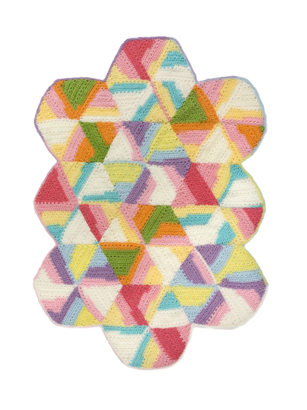 Bright Hexagon Blanket Crochet