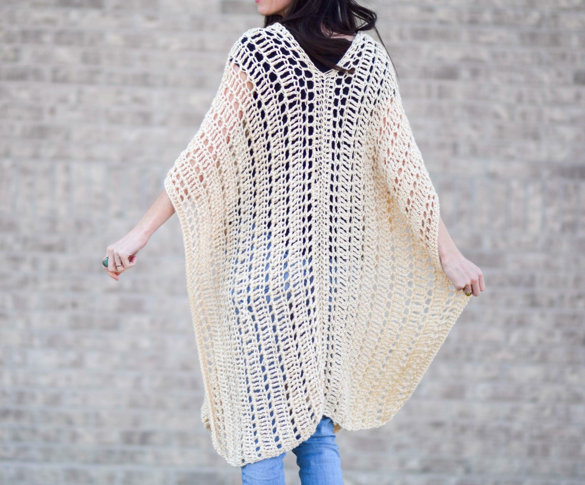 Casablanca Summer Poncho Back View