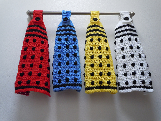 Doctor Who Dalek Hanging Towel Crochet