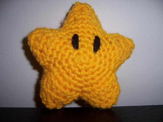 Super Mario Invincibility Star Crochet