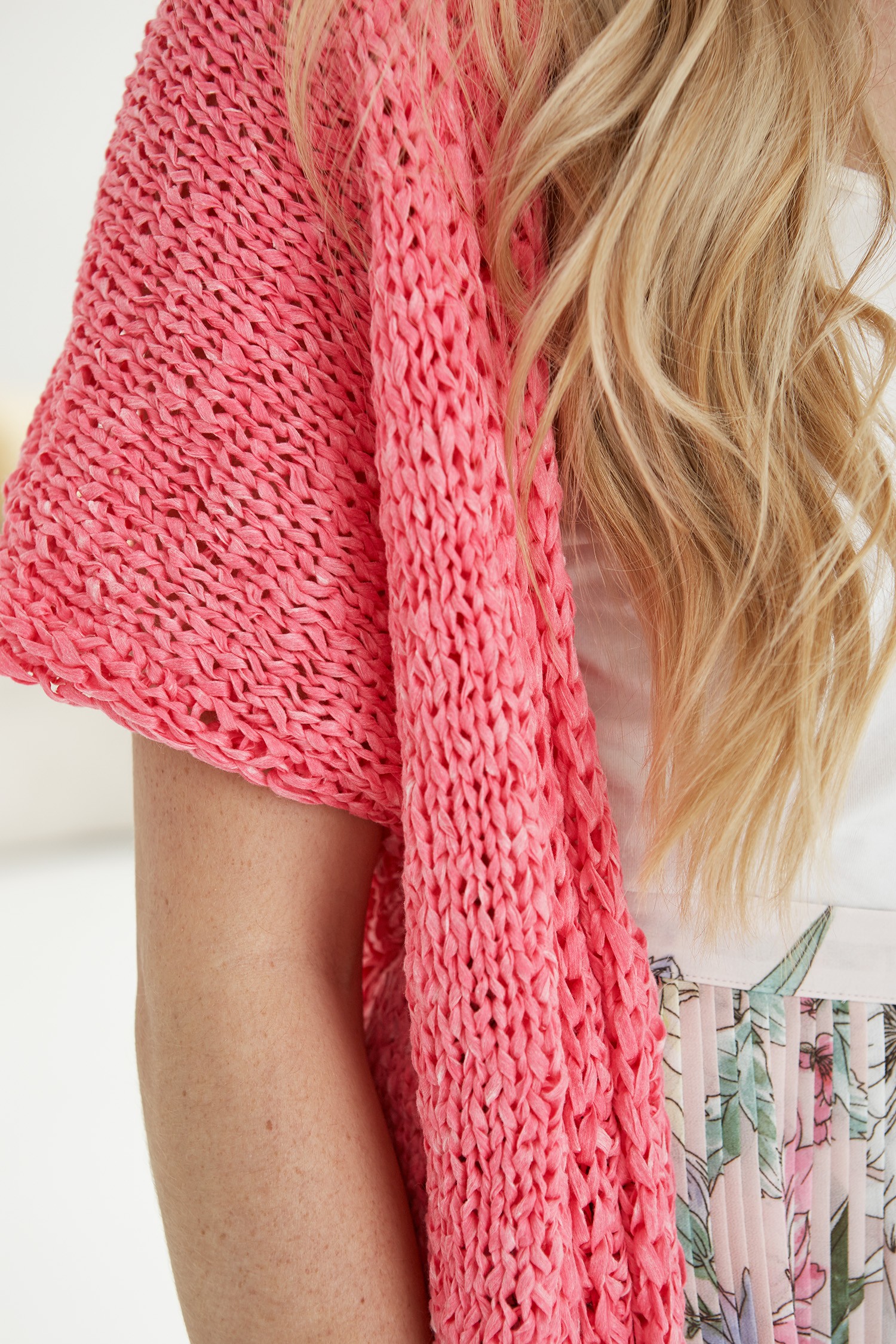 Breezy Cardigan (Knit) in Think Pink
