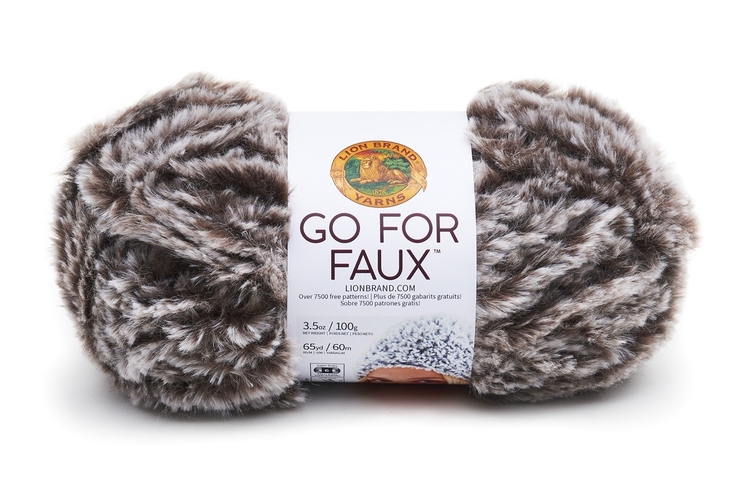 (1 Skein) Lion Brand Yarn Go for Faux Bulky Yarn, Pomeranian