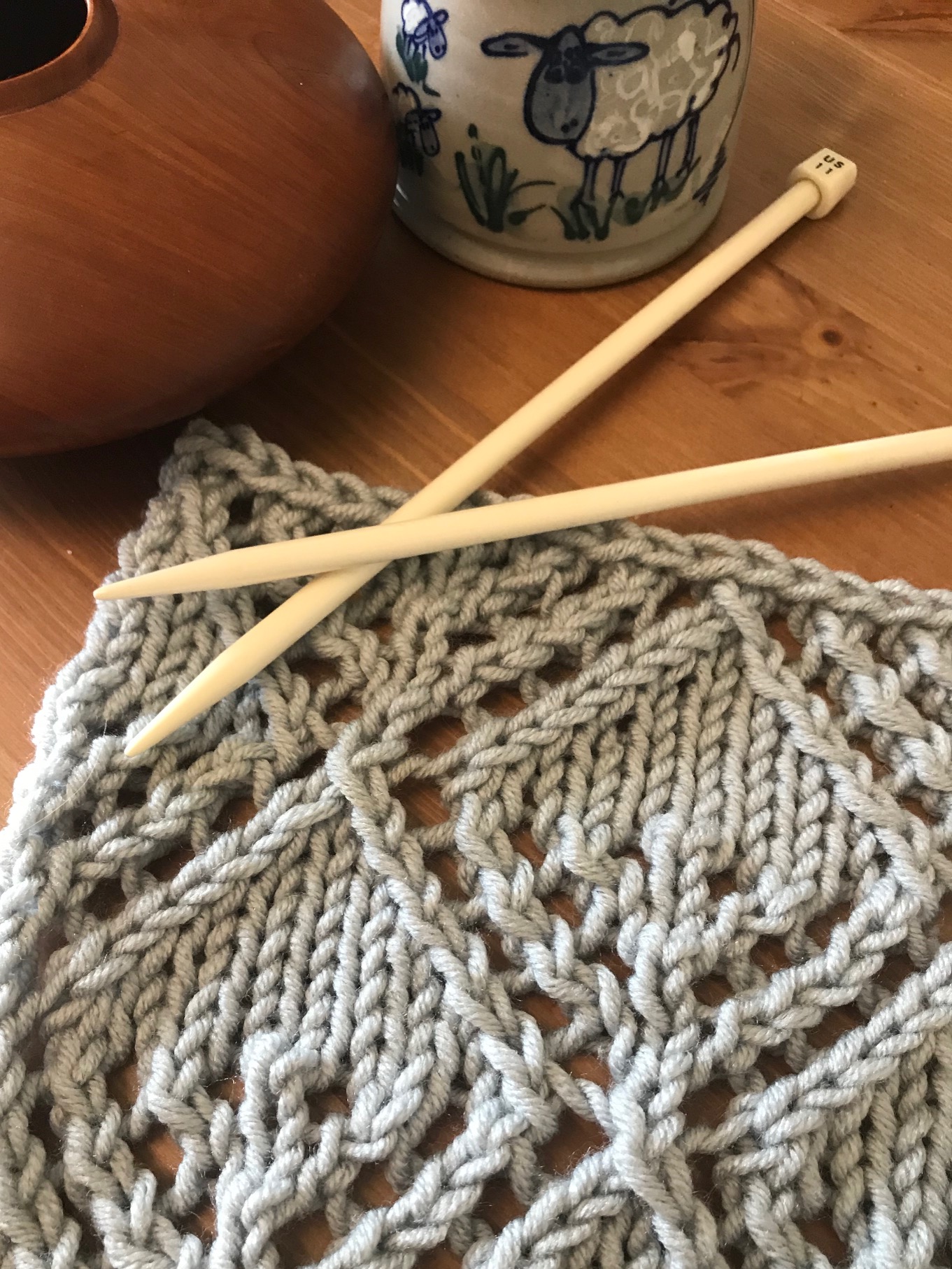 Winter Lace Knit Stitch, Knitting Pattern 