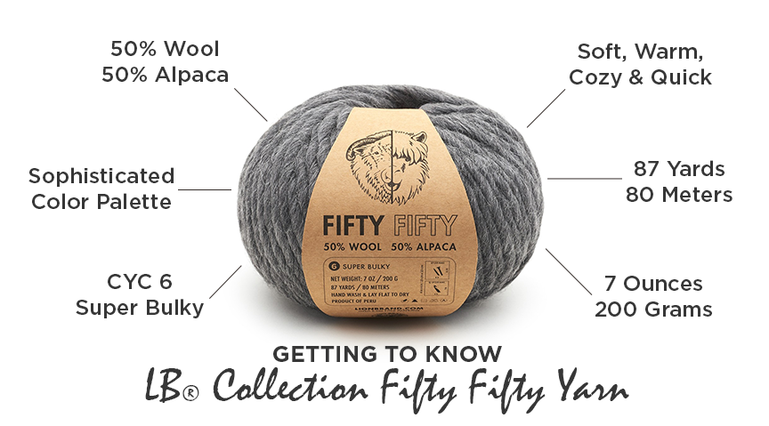 Fifty Fifty Yarn in Charcoal