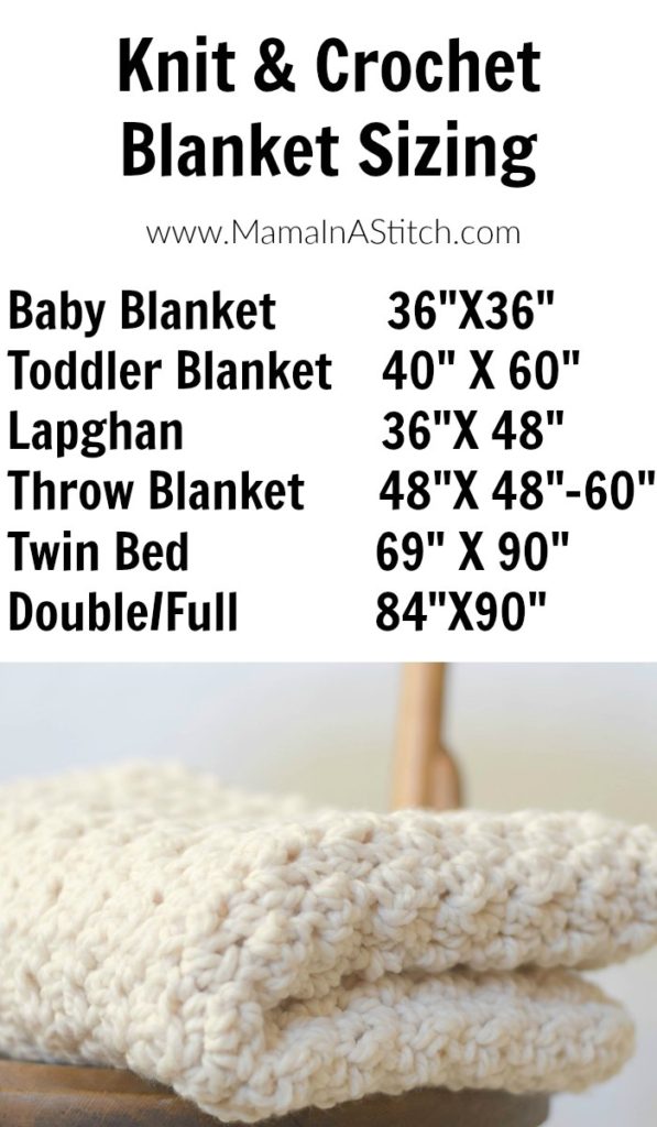 Knit & Crochet Blanket Sizing