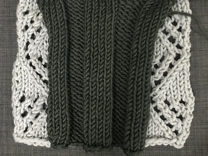 Green Stockinette Lace