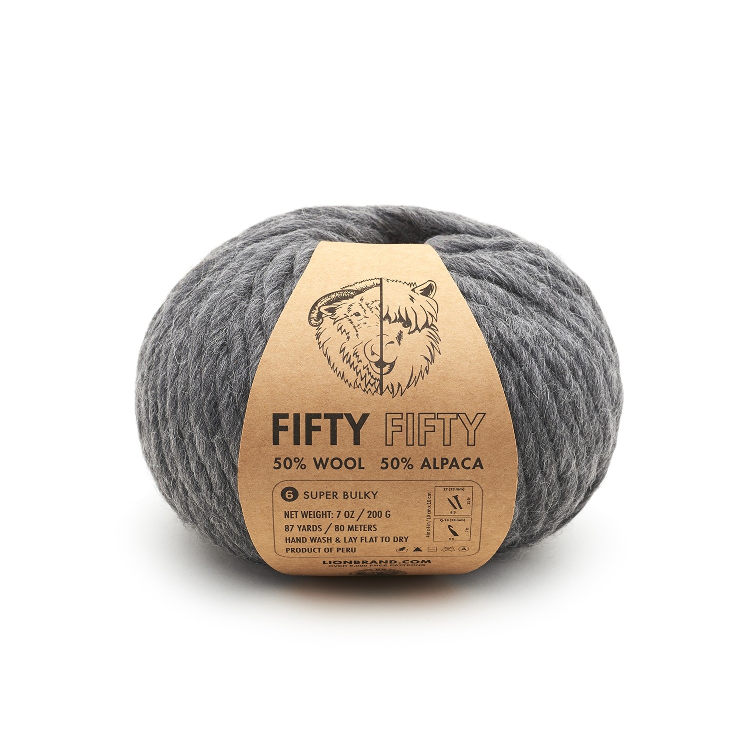 Fifty Fifty Yarn in Dark Gray