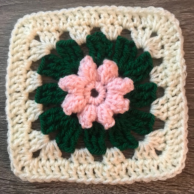 Finished Floral Granny Square