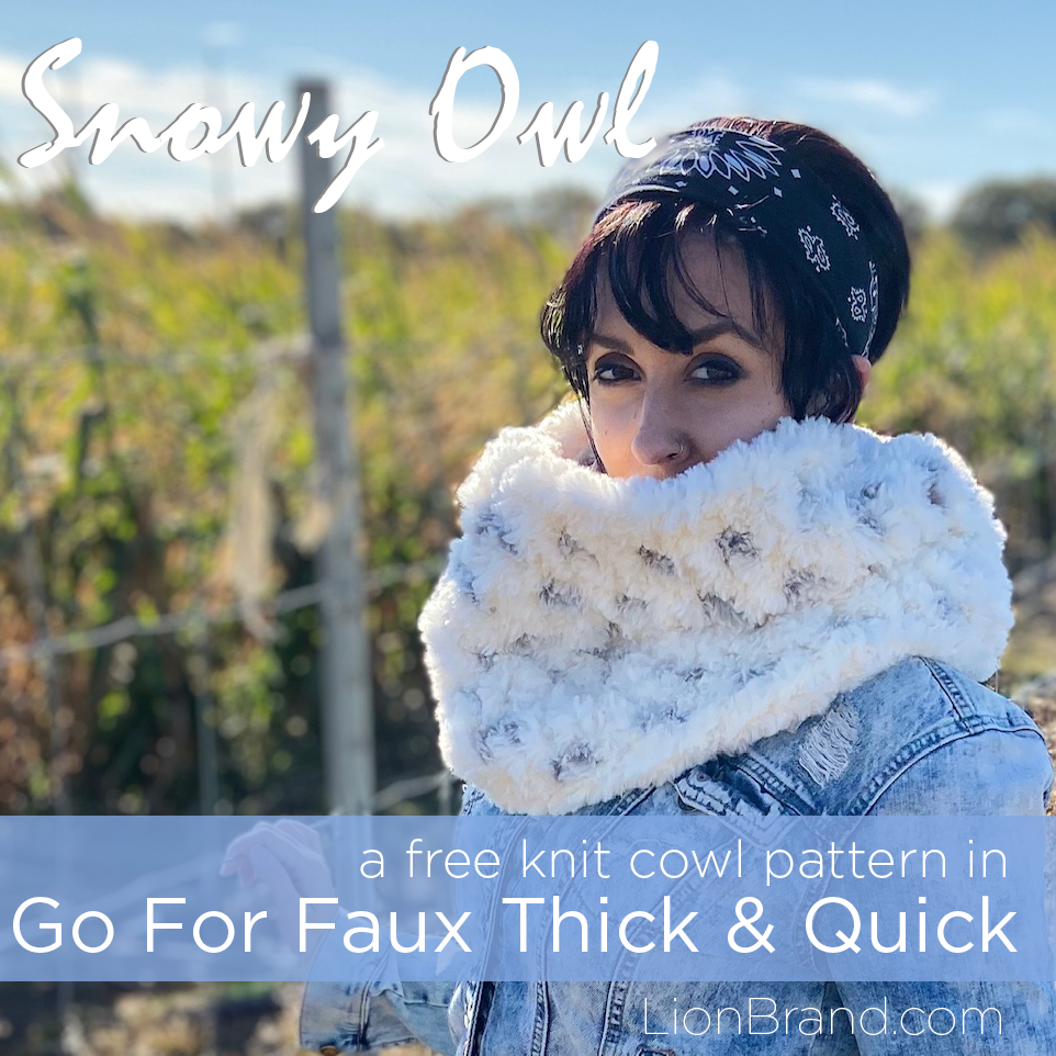 Faux Fur Trend: Knit This Free Cowl Pattern in A Night!